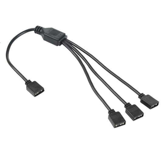 3 Pin 5V 1 to 3 Motherboard AURA RGB PC Cooling Extension Cable for Asus (Black) - Asus Spare Parts by buy2fix | Online Shopping UK | buy2fix