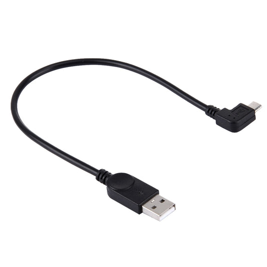28cm 90 Degree Angle Left Micro USB to USB Data / Charging Cable, For Galaxy, Huawei, Xiaomi, LG, HTC and other Smart Phones by buy2fix