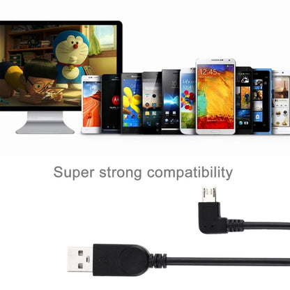 28cm 90 Degree Angle Left Micro USB to USB Data / Charging Cable, For Galaxy, Huawei, Xiaomi, LG, HTC and other Smart Phones by buy2fix
