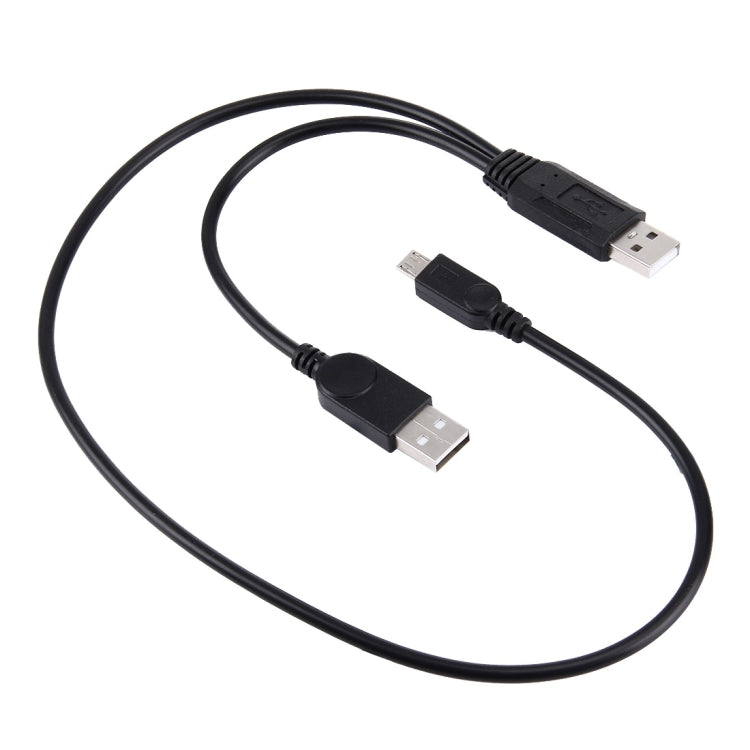 50cm 2 in 1 USB 2.0 to Micro USB + USB Data / Charging Cable, For Galaxy, Huawei, Xiaomi, LG, HTC and other Smart Phones by buy2fix