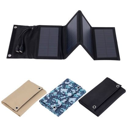 7W Monocrystalline Silicon Foldable Solar Panel Outdoor Charger with 5V Dual USB Ports (Black) - Charger by buy2fix | Online Shopping UK | buy2fix