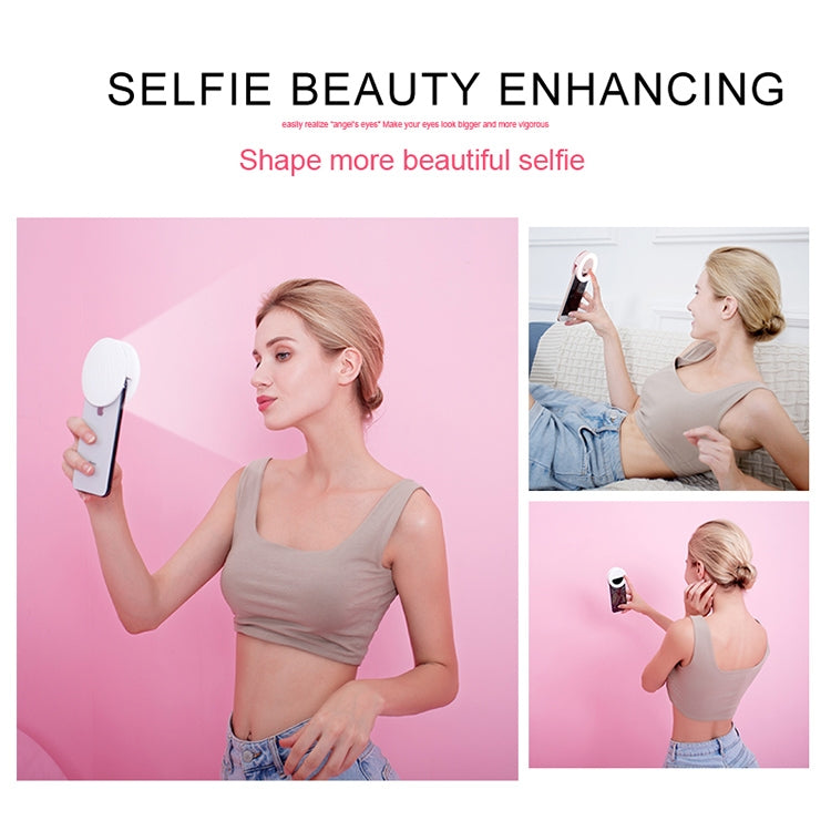 RK34 Rechargeable Beauty Selfie Light Selfie Clip Flash Fill Light (Black) - Selfie Light by buy2fix | Online Shopping UK | buy2fix