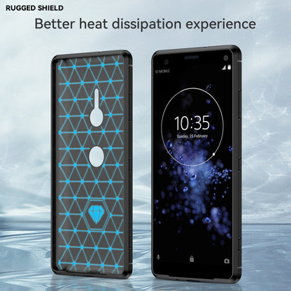 Brushed Texture Carbon Fiber Shockproof TPU Case for Sony Xperia XZ3(Black) - Sony Cases by buy2fix | Online Shopping UK | buy2fix