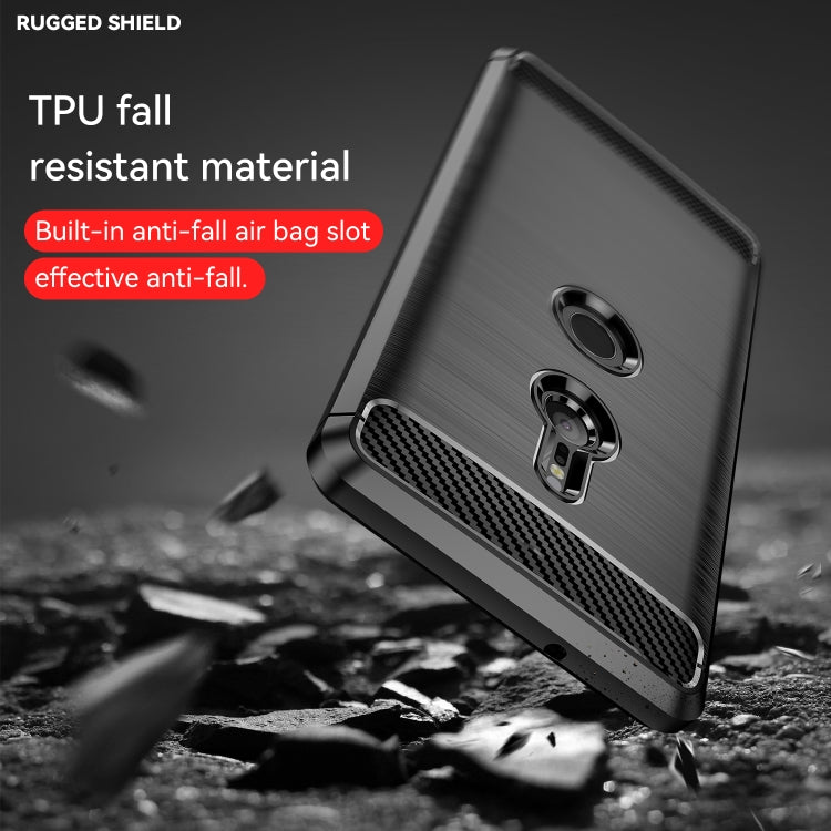 Brushed Texture Carbon Fiber Shockproof TPU Case for Sony Xperia XZ3(Black) - Sony Cases by buy2fix | Online Shopping UK | buy2fix