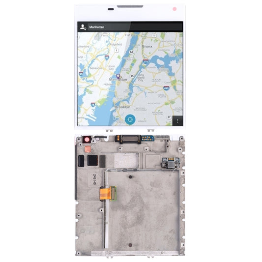 Original LCD Screen for BlackBerry Passport Q30 Digitizer Full Assembly with Frame(White) - For BlackBerry by buy2fix | Online Shopping UK | buy2fix