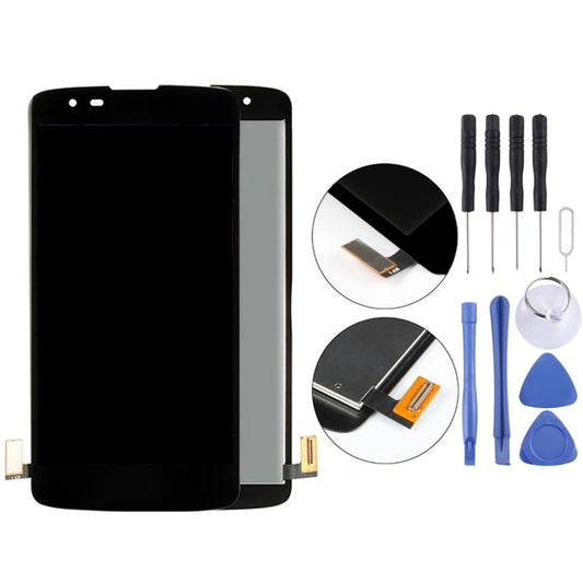 TFT LCD Screen for LG K8 (2016)Digitizer Full Assembly with Frame(Black) - For LG by buy2fix | Online Shopping UK | buy2fix