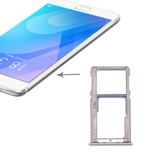 For Meizu M6 Note SIM Card Tray (Silver) - For Meizu by buy2fix | Online Shopping UK | buy2fix