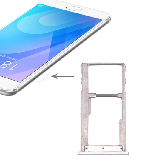 For Meizu Meilan E2 SIM Card Tray (Silver) - For Meizu by buy2fix | Online Shopping UK | buy2fix