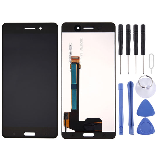 LCD-Bildschirm und Digitizer-Vollmontage für Nokia 6 TA-1000 TA-1003 TA-1021 TA-1025 TA-1033 TA-1039 (Schwarz)