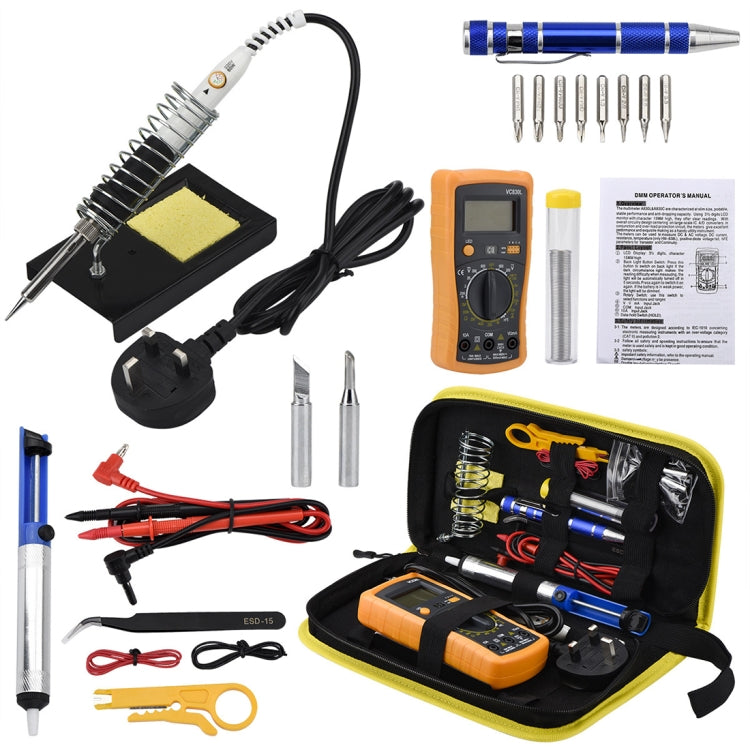 15 in 1 50Hz 60W Electric Iron Set Kit with Multimeter, Random Color Delivery by buy2fix