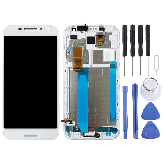 OEM LCD Screen for Vodafone Smart N8 VFD610 Digitizer Full Assembly with Frame（White) - For Vodafone by buy2fix | Online Shopping UK | buy2fix