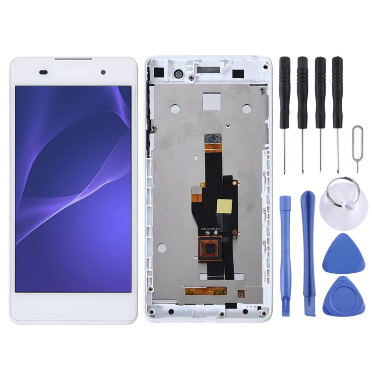OEM LCD Screen for Sony Xperia E5 F3311 F3313 Digitizer Full Assembly with Frame(White) by buy2fix