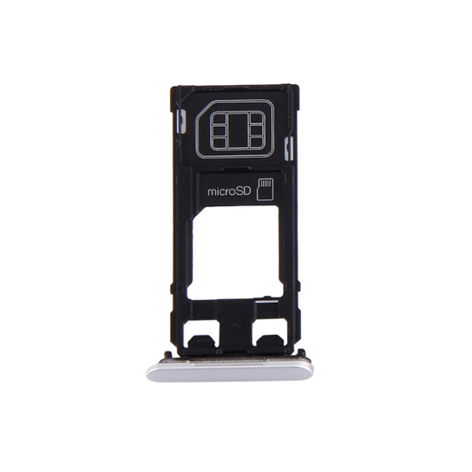 SIM Card Tray + Micro SD Card Tray + Card Slot Port Dust Plug for Sony Xperia X (Single SIM Version)(White) - Card Tray by buy2fix | Online Shopping UK | buy2fix