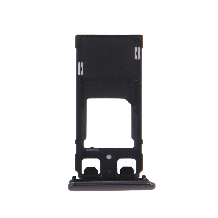 SIM Card Tray + Micro SD / SIM Card Tray + Card Slot Port Dust Plug for Sony Xperia X (Dual SIM Version)(Graphite Black) - Card Tray by buy2fix | Online Shopping UK | buy2fix