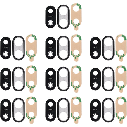 For Huawei P20 Lite 10pcs Back Camera Bezel with Lens Cover & Adhesive (Black) - Camera by buy2fix | Online Shopping UK | buy2fix