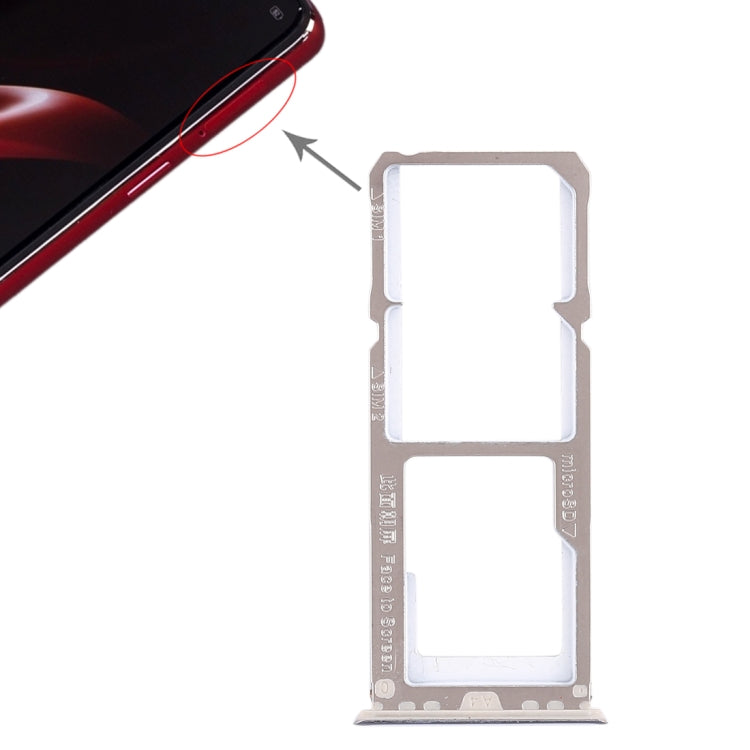 For OPPO A3 2 x SIM Card Tray + Micro SD Card Tray (Blue) - Card Tray by buy2fix | Online Shopping UK | buy2fix