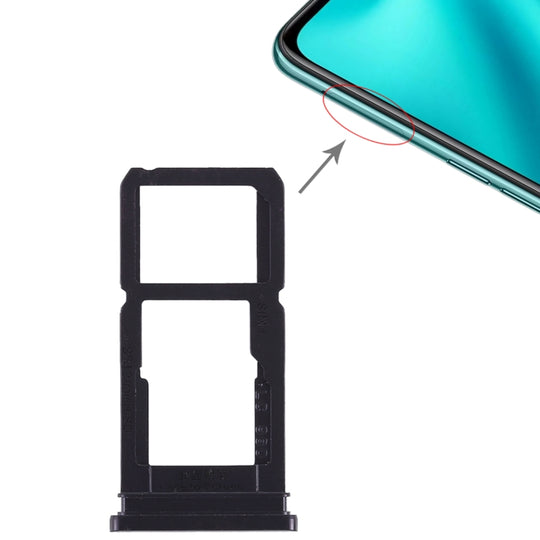 Plateau de carte SIM + plateau de carte SIM / plateau de carte Micro SD pour OPPO R15 (noir)