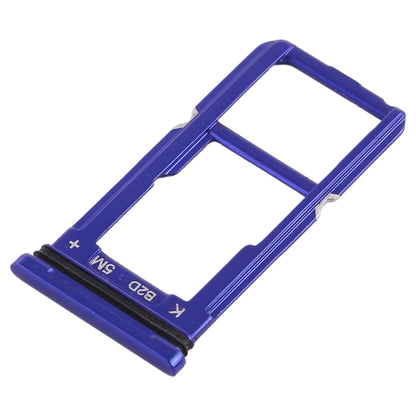 For OPPO R15 SIM Card Tray + SIM Card Tray / Micro SD Card Tray (Blue) - Card Tray by buy2fix | Online Shopping UK | buy2fix