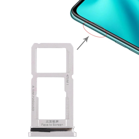 For OPPO R15 SIM Card Tray + SIM Card Tray / Micro SD Card Tray (Silver) - Card Tray by buy2fix | Online Shopping UK | buy2fix