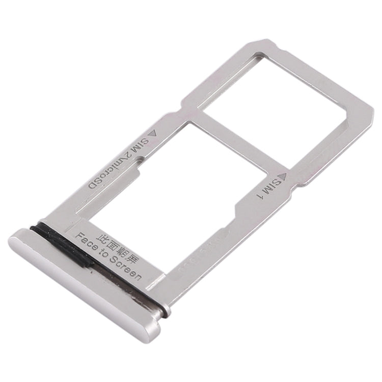 For OPPO R15 SIM Card Tray + SIM Card Tray / Micro SD Card Tray (Silver) - Card Tray by buy2fix | Online Shopping UK | buy2fix