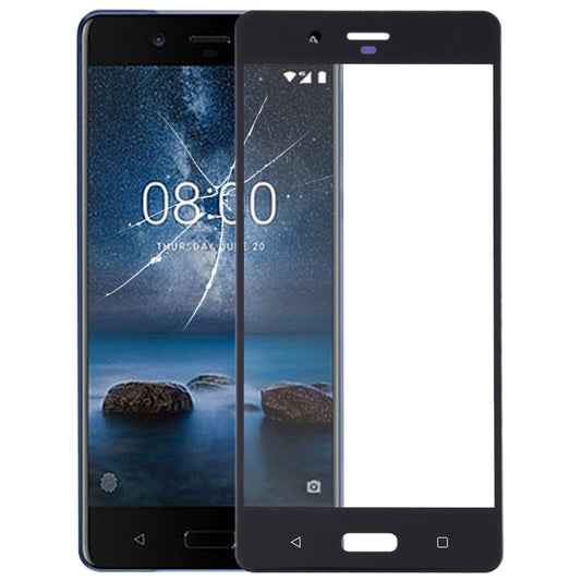 Front Screen Outer Glass Lens for Nokia 8 / N8 TA-1012 TA-1004 TA-1052(Black) - Outer Glass Lens by buy2fix | Online Shopping UK | buy2fix