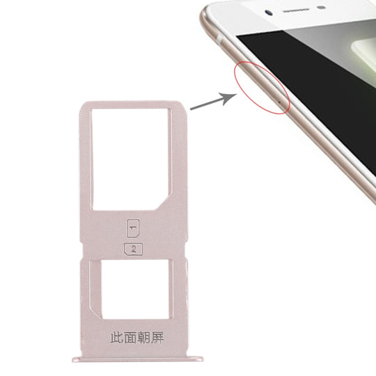 2 x plateau de carte SIM pour Vivo X6S Plus (or)