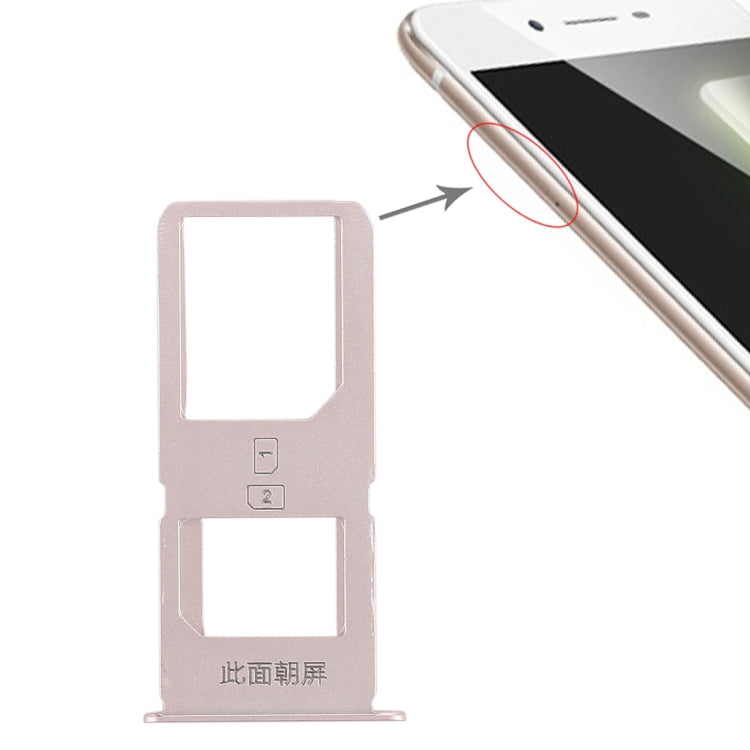 For Vivo X6S Plus 2 x SIM Card Tray (Gold) - Card Tray by buy2fix | Online Shopping UK | buy2fix