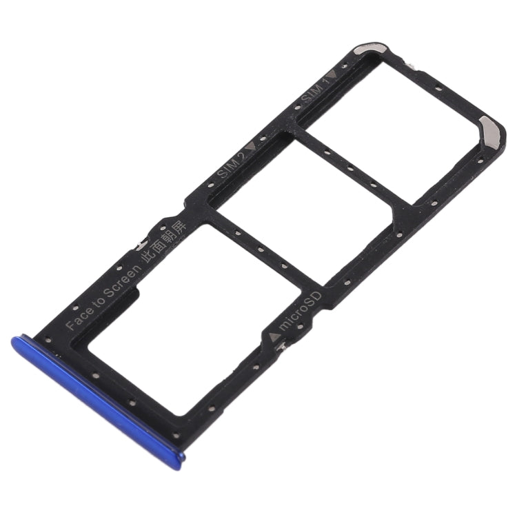 For OPPO K1 2 x SIM Card Tray + Micro SD Card Tray (Blue) - Card Tray by buy2fix | Online Shopping UK | buy2fix