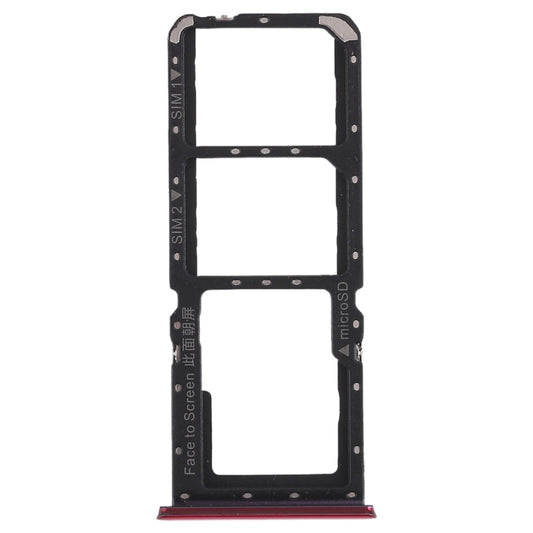 For OPPO K1 2 x SIM Card Tray + Micro SD Card Tray (Red) - Card Tray by buy2fix | Online Shopping UK | buy2fix