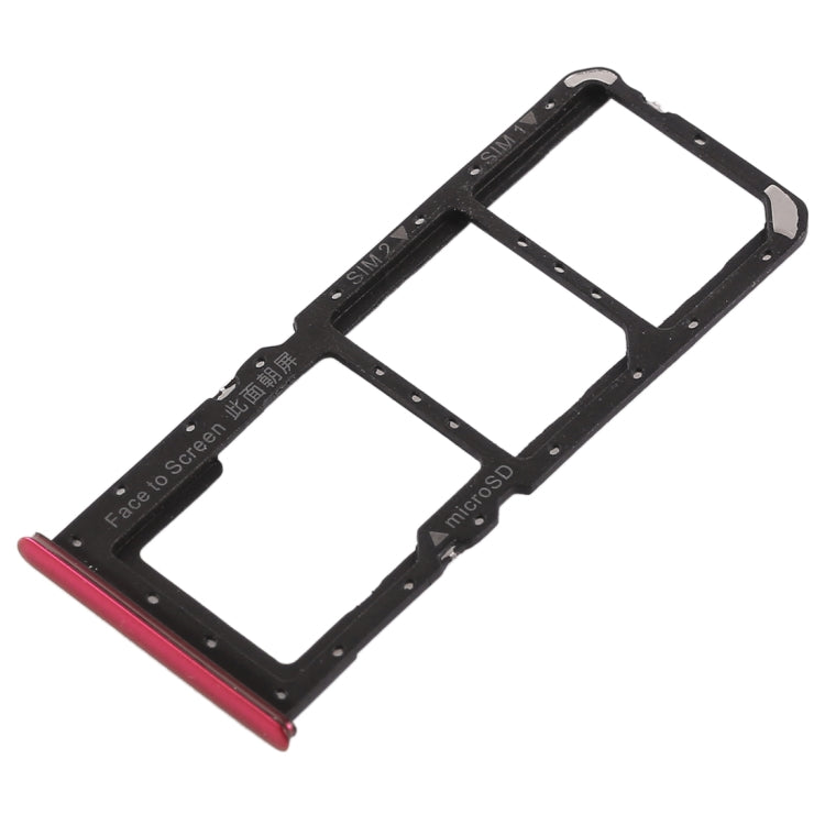 For OPPO K1 2 x SIM Card Tray + Micro SD Card Tray (Red) - Card Tray by buy2fix | Online Shopping UK | buy2fix