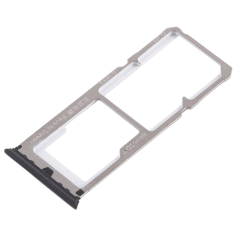 For OPPO A77 2 x SIM Card Tray + Micro SD Card Tray (Black) - Card Tray by buy2fix | Online Shopping UK | buy2fix