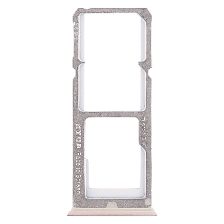 For OPPO A77 2 x SIM Card Tray + Micro SD Card Tray (Rose Gold) - Card Tray by buy2fix | Online Shopping UK | buy2fix
