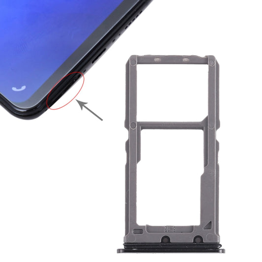 For Vivo X21 SIM Card Tray + SIM Card Tray / Micro SD Card Tray (Black) - Card Tray by buy2fix | Online Shopping UK | buy2fix