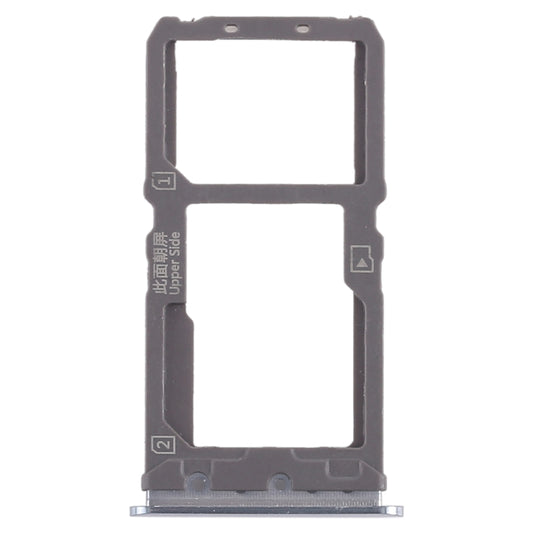 For Vivo X21 SIM Card Tray + SIM Card Tray / Micro SD Card Tray (Silver) - Card Tray by buy2fix | Online Shopping UK | buy2fix