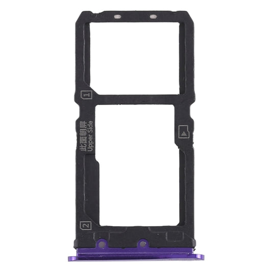 For Vivo X21 SIM Card Tray + SIM Card Tray / Micro SD Card Tray (Purple) - Card Tray by buy2fix | Online Shopping UK | buy2fix