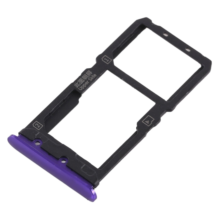 For Vivo X21 SIM Card Tray + SIM Card Tray / Micro SD Card Tray (Purple) - Card Tray by buy2fix | Online Shopping UK | buy2fix