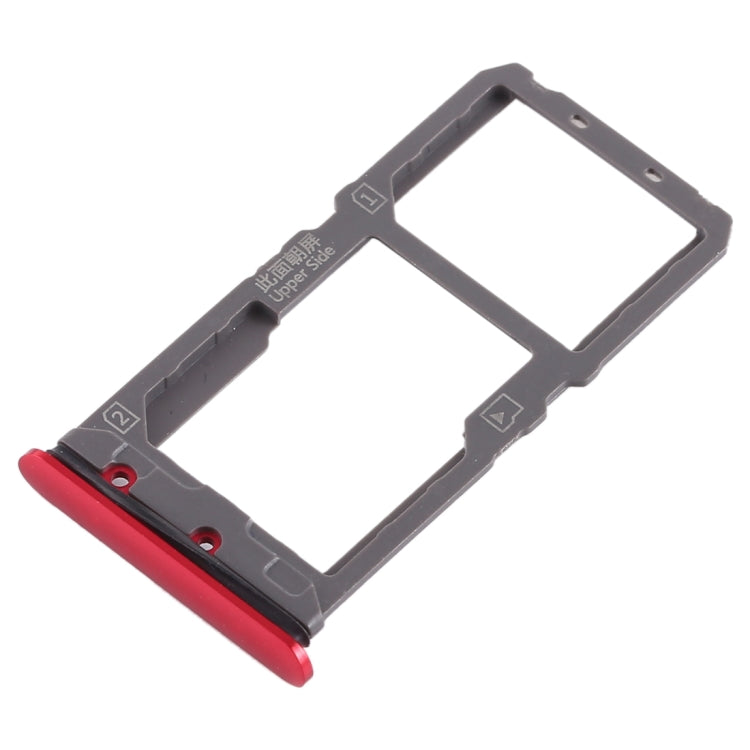 For Vivo X21 SIM Card Tray + SIM Card Tray / Micro SD Card Tray (Red) - Card Tray by buy2fix | Online Shopping UK | buy2fix