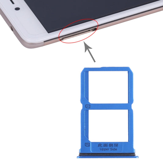 For Vivo X9 2 x SIM Card Tray (Blue) - Card Tray by buy2fix | Online Shopping UK | buy2fix