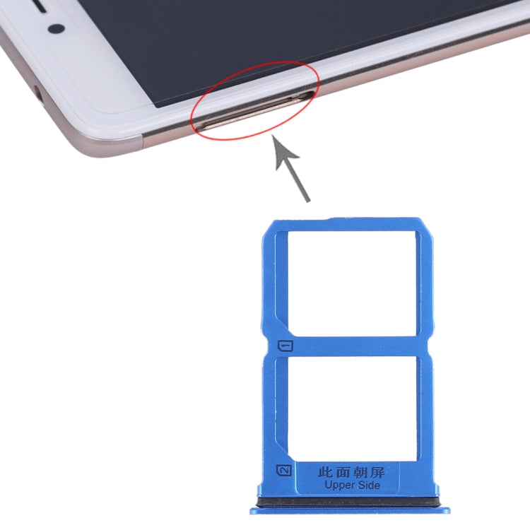 For Vivo X9 2 x SIM Card Tray (Blue) - Card Tray by buy2fix | Online Shopping UK | buy2fix