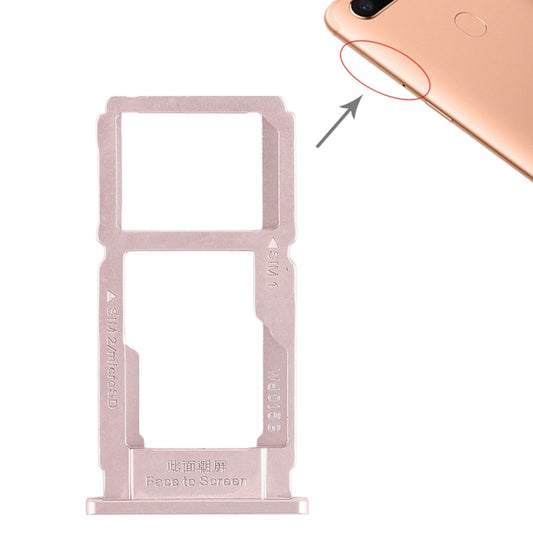 For OPPO R11s Plus SIM Card Tray + SIM Card Tray / Micro SD Card Tray (Rose Gold) - Card Tray by buy2fix | Online Shopping UK | buy2fix