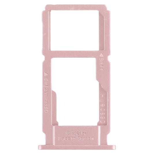 For OPPO R11 SIM Card Tray + SIM Card Tray / Micro SD Card Tray (Rose Gold) - Card Tray by buy2fix | Online Shopping UK | buy2fix