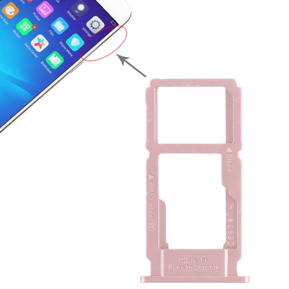 For OPPO R11 SIM Card Tray + SIM Card Tray / Micro SD Card Tray (Rose Gold) - Card Tray by buy2fix | Online Shopping UK | buy2fix