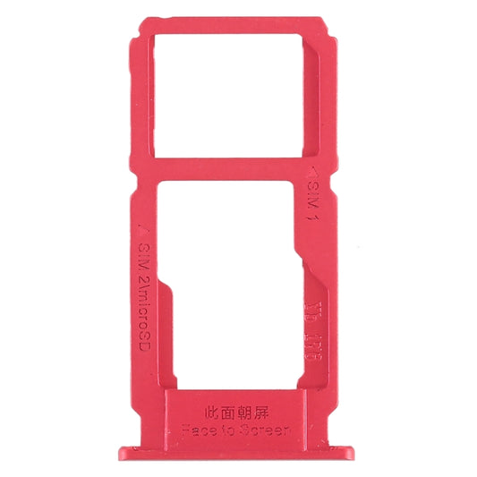 For OPPO R11 SIM Card Tray + SIM Card Tray / Micro SD Card Tray (Red) - Card Tray by buy2fix | Online Shopping UK | buy2fix