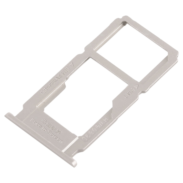 For OPPO R11 SIM Card Tray + SIM Card Tray / Micro SD Card Tray (Silver) - Card Tray by buy2fix | Online Shopping UK | buy2fix