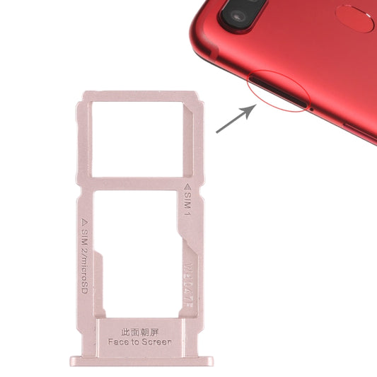 For OPPO R11s SIM Card Tray + SIM Card Tray / Micro SD Card Tray (Rose Gold) - Card Tray by buy2fix | Online Shopping UK | buy2fix