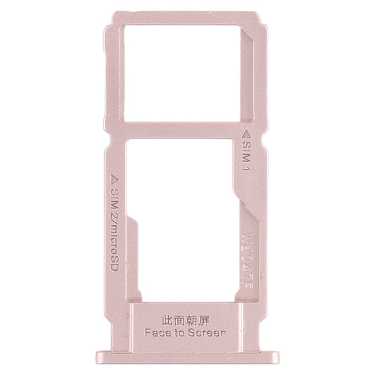For OPPO R11s SIM Card Tray + SIM Card Tray / Micro SD Card Tray (Rose Gold) - Card Tray by buy2fix | Online Shopping UK | buy2fix