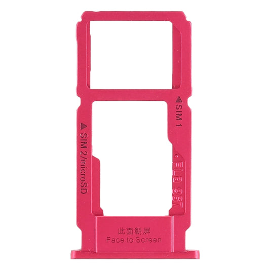 For OPPO R11s SIM Card Tray + SIM Card Tray / Micro SD Card Tray (Red) - Card Tray by buy2fix | Online Shopping UK | buy2fix