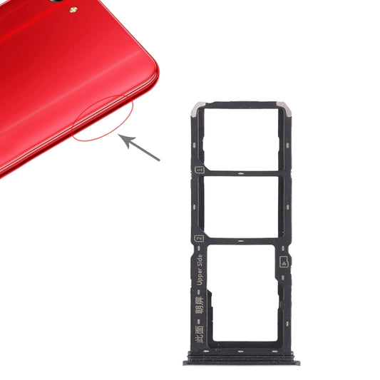 For Vivo Y83 2 x SIM Card Tray + Micro SD Card Tray (Black) - Card Tray by buy2fix | Online Shopping UK | buy2fix