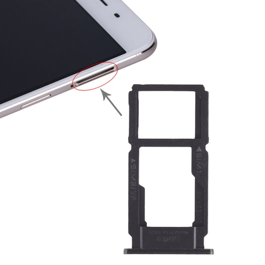 For OPPO R9sk SIM Card Tray + SIM Card Tray / Micro SD Card Tray (Black) - Card Tray by buy2fix | Online Shopping UK | buy2fix