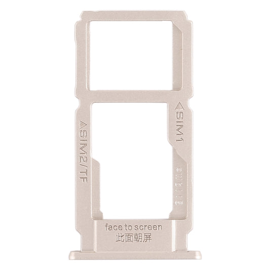 For OPPO R9sk SIM Card Tray + SIM Card Tray / Micro SD Card Tray (Gold) - Card Tray by buy2fix | Online Shopping UK | buy2fix
